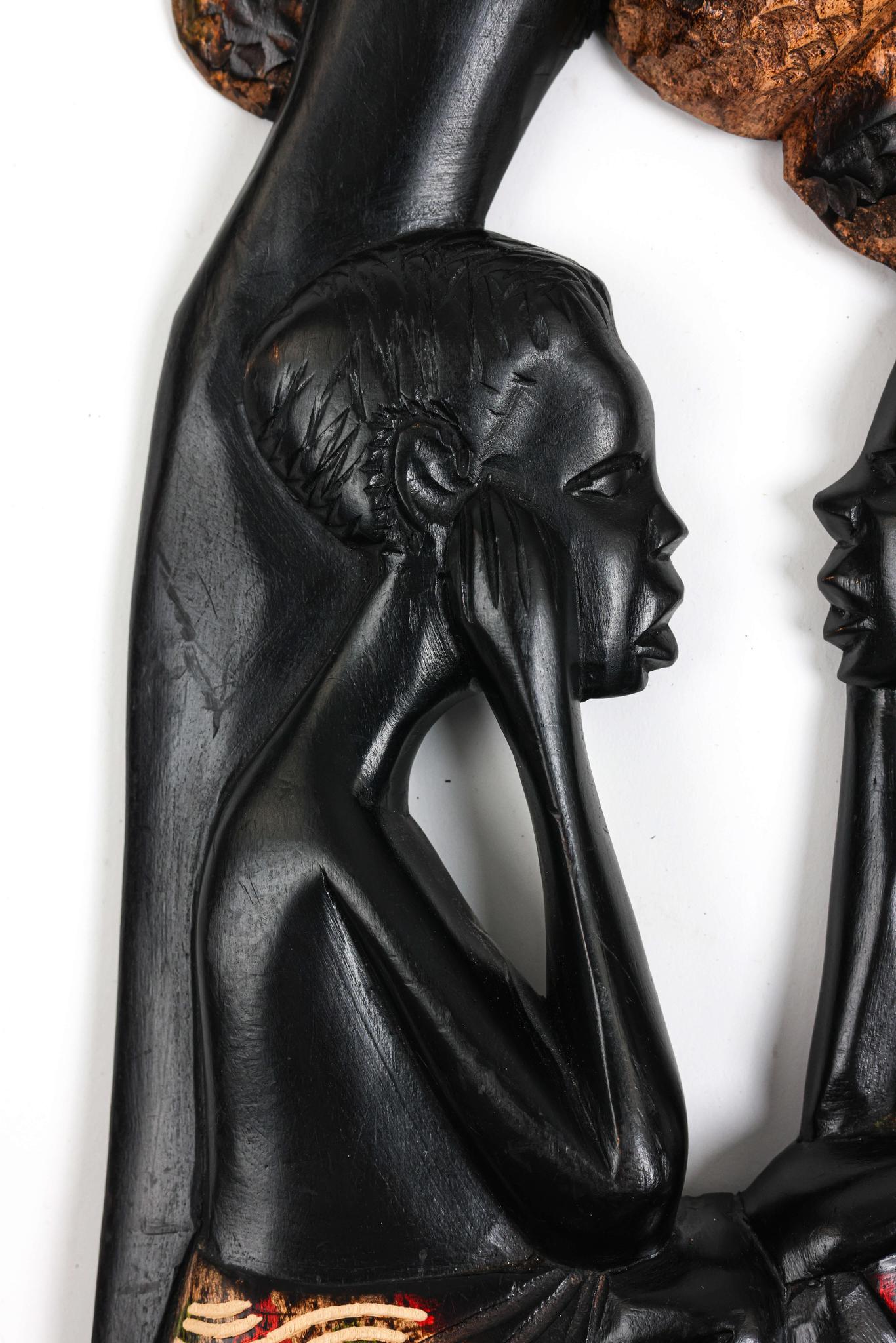 Hand-Carved Wall Art - African Couple