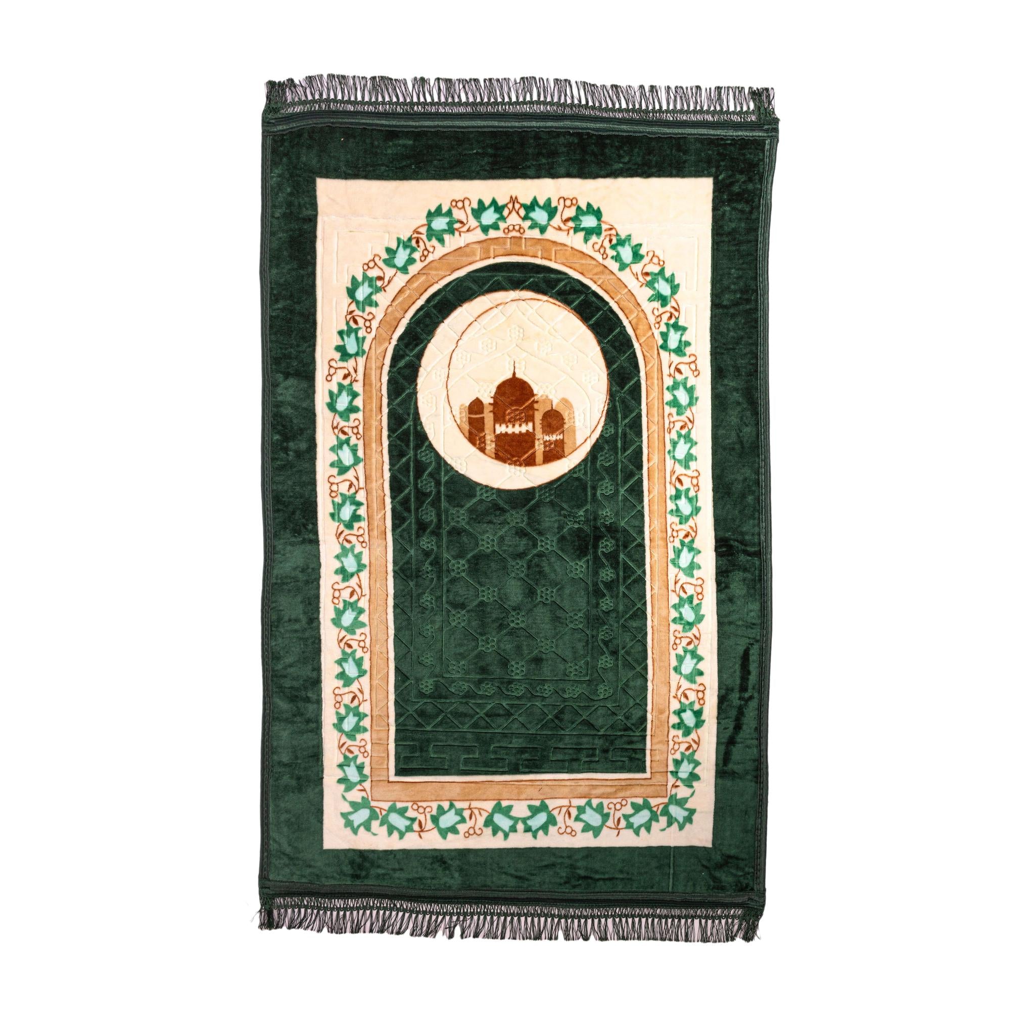 Green/Gold Mosque Prayer Mat