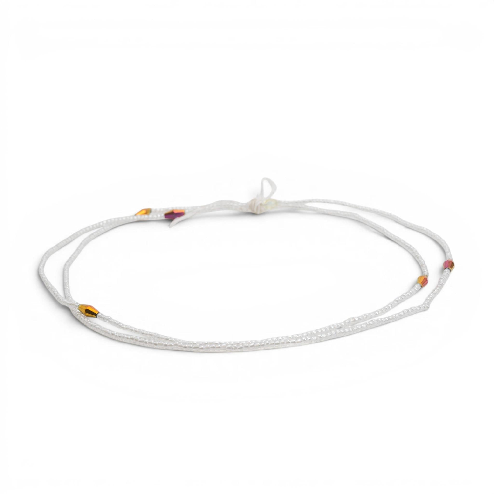 ✨ Frosted Prism Tie-On Waist Beads