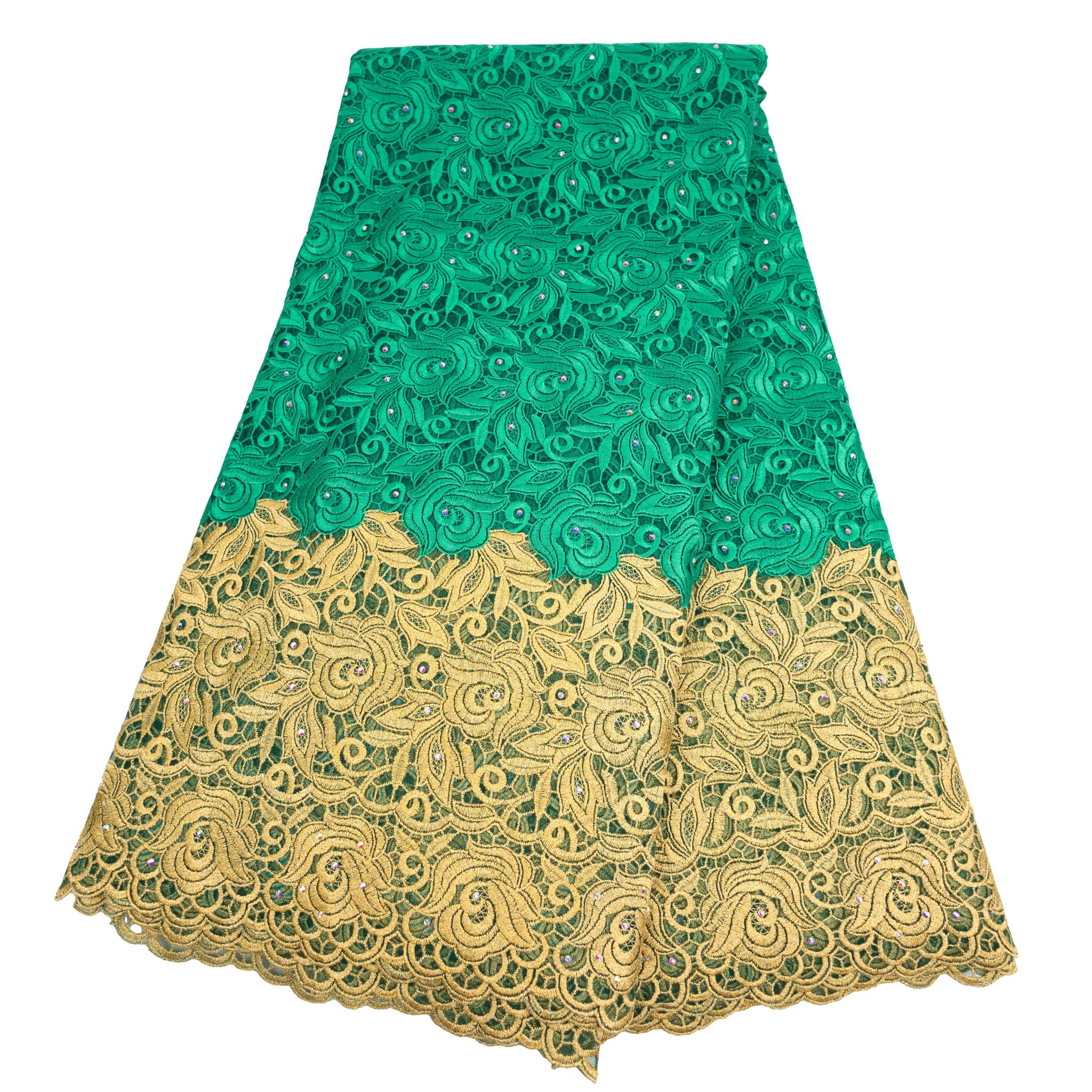 Green & Gold Net Lace