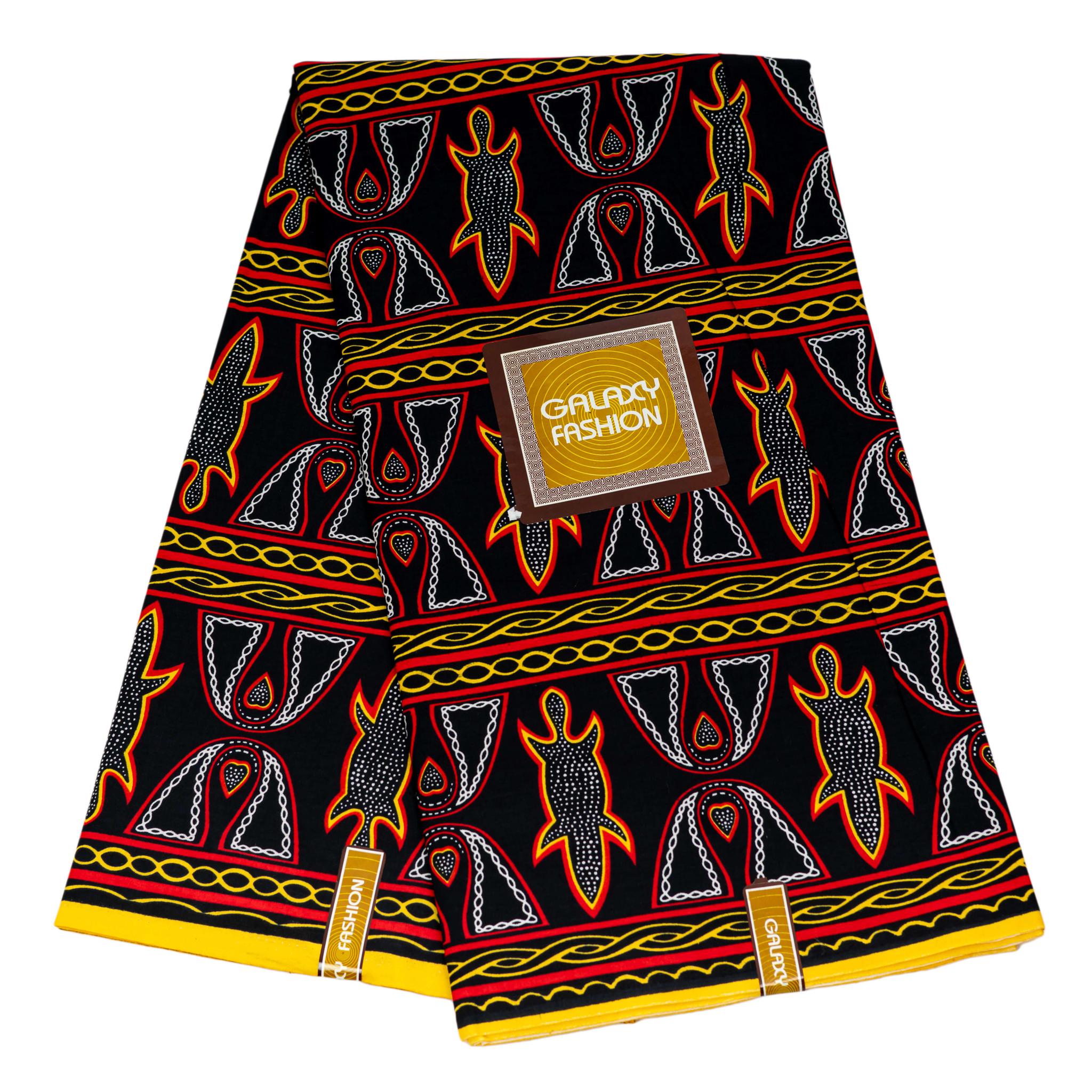 Toghu Bamenda Cameroon Wax Print Fabric - 6 Yards