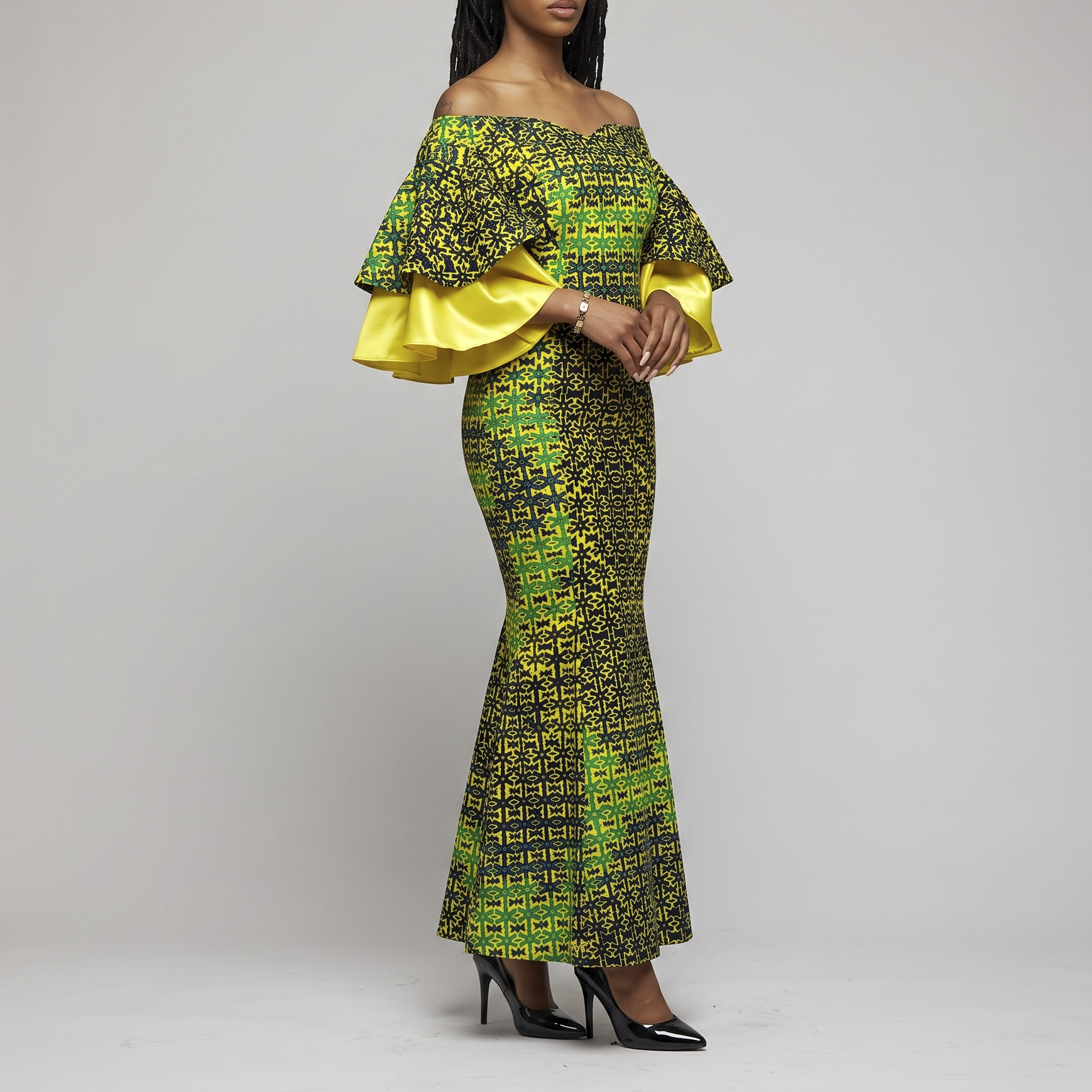Women's Off-Shoulder Flair Dress