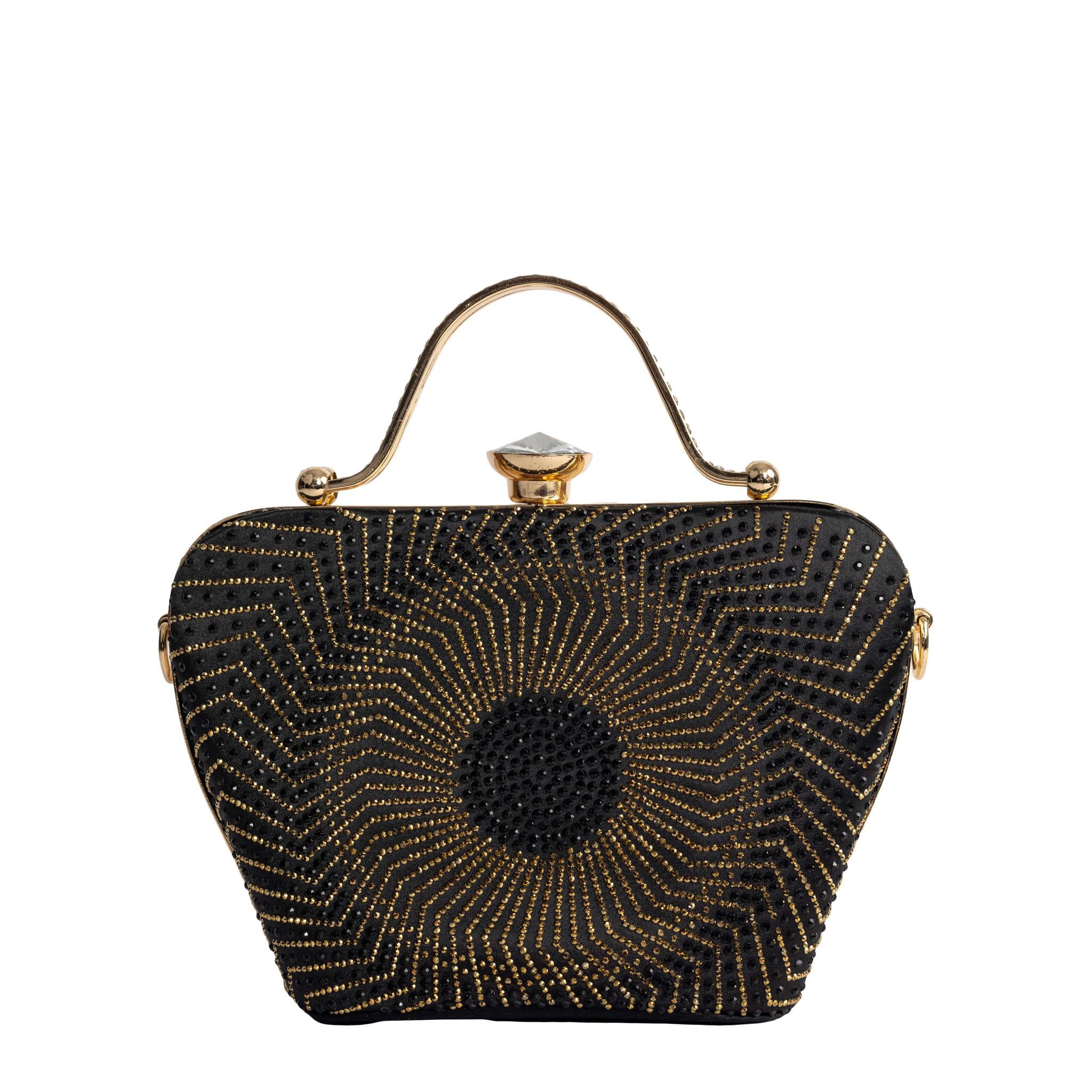 Black Iris Clutch Purse