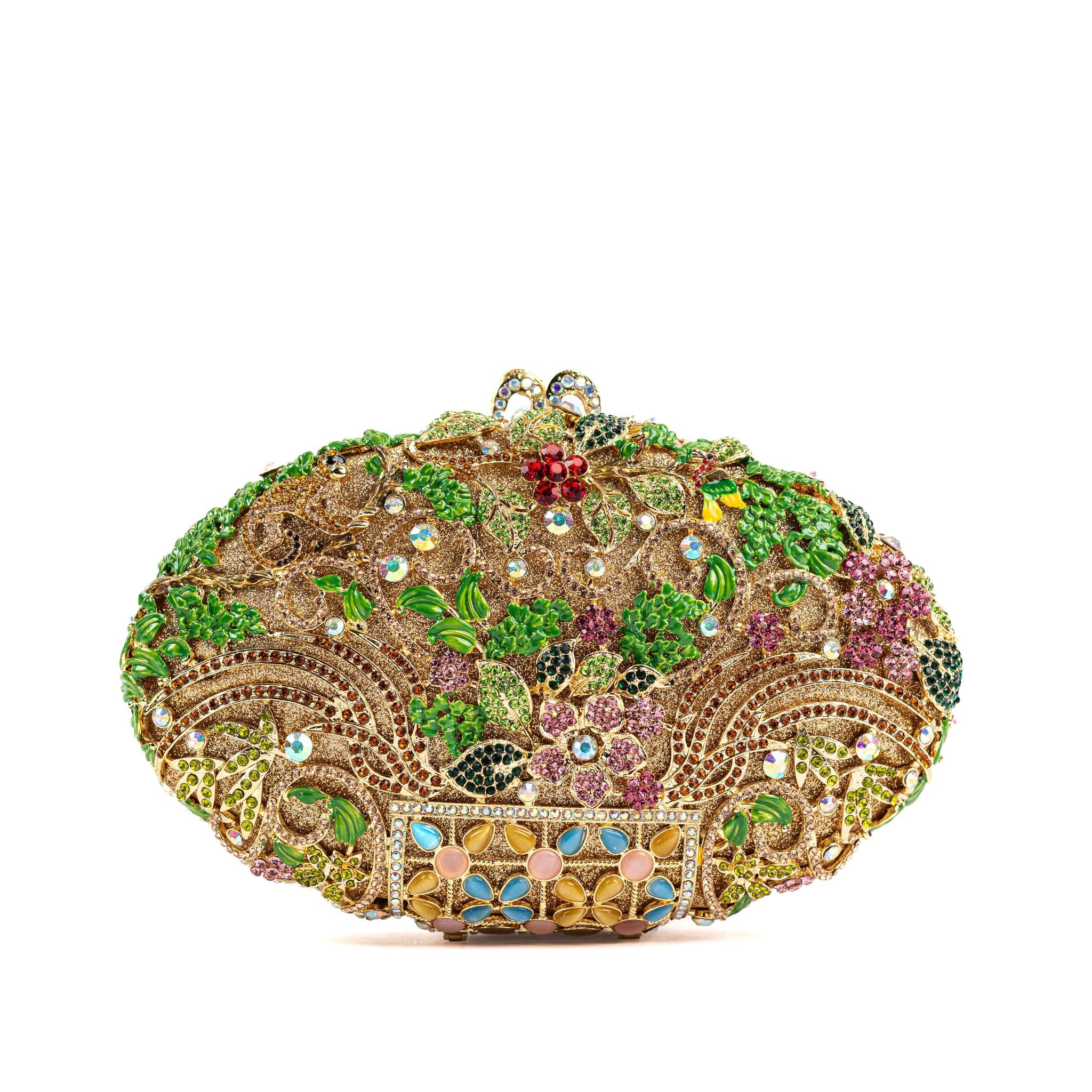 Multi-Colored Oval Clutch Purse