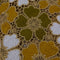 Yellow & Brown Petal Guipure/Cod Lace