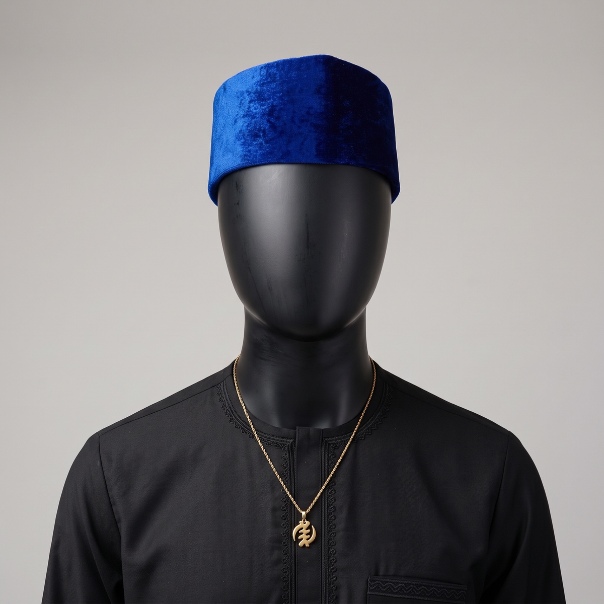 Blue Velvet Traditional Nigerian Cap