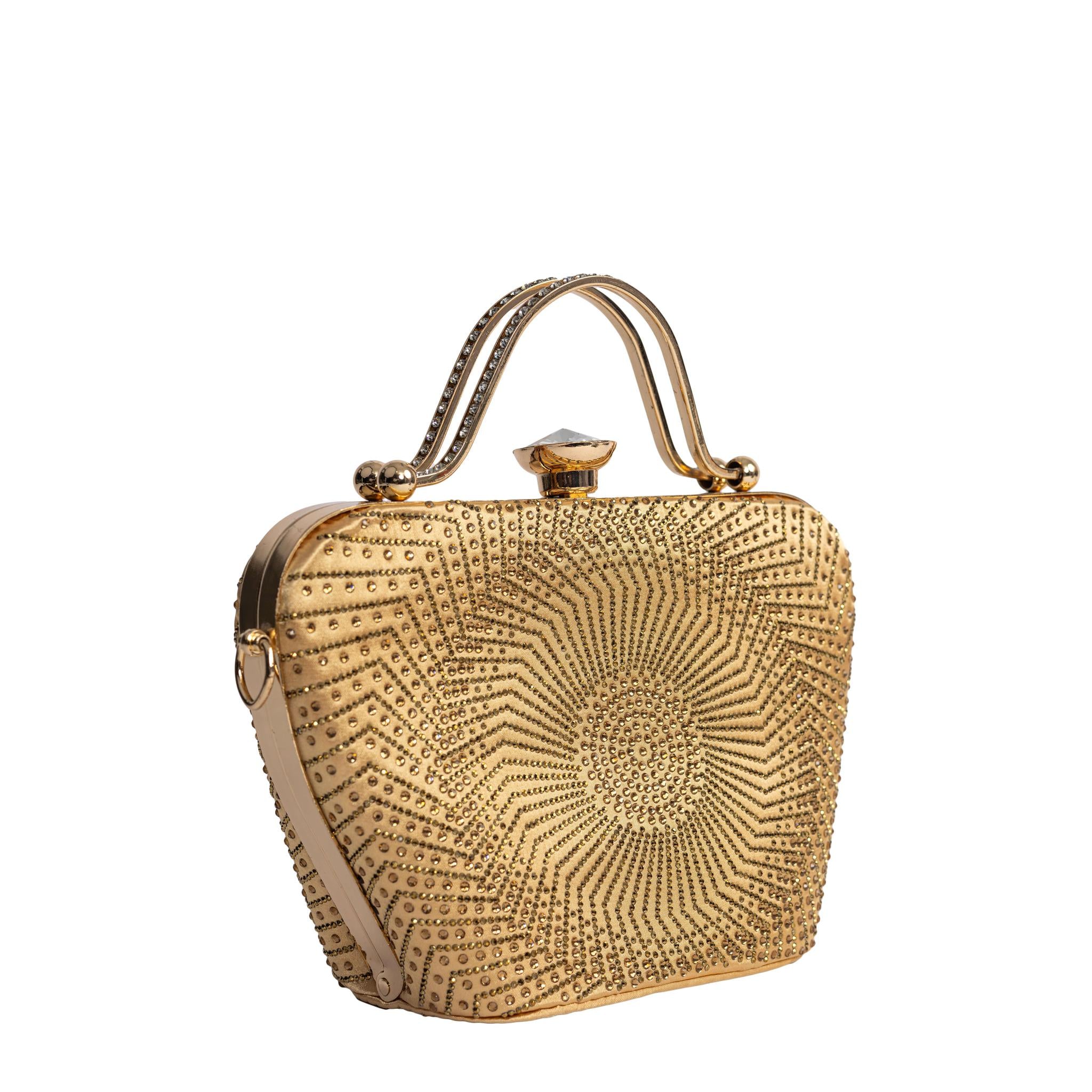 Gold Iris Clutch Purse