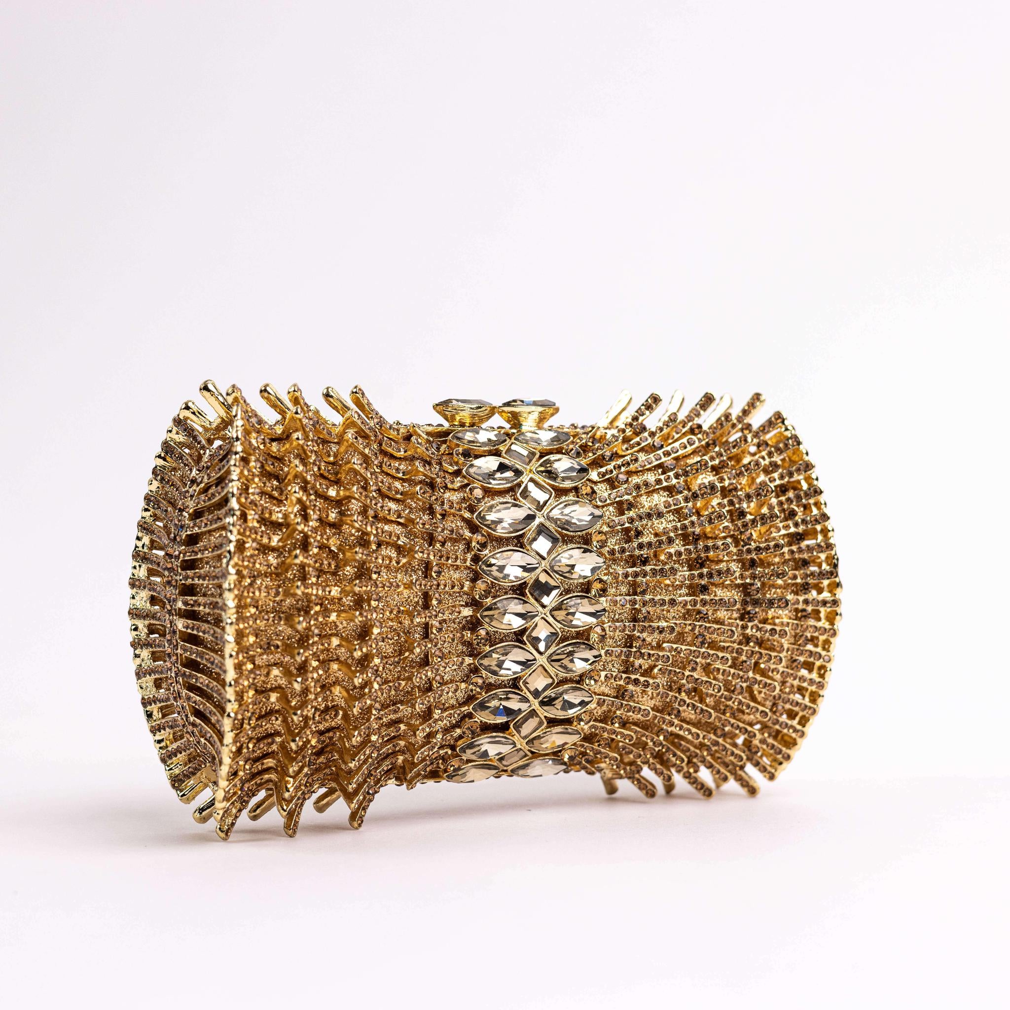 Gold Diamonds Clutch Purse