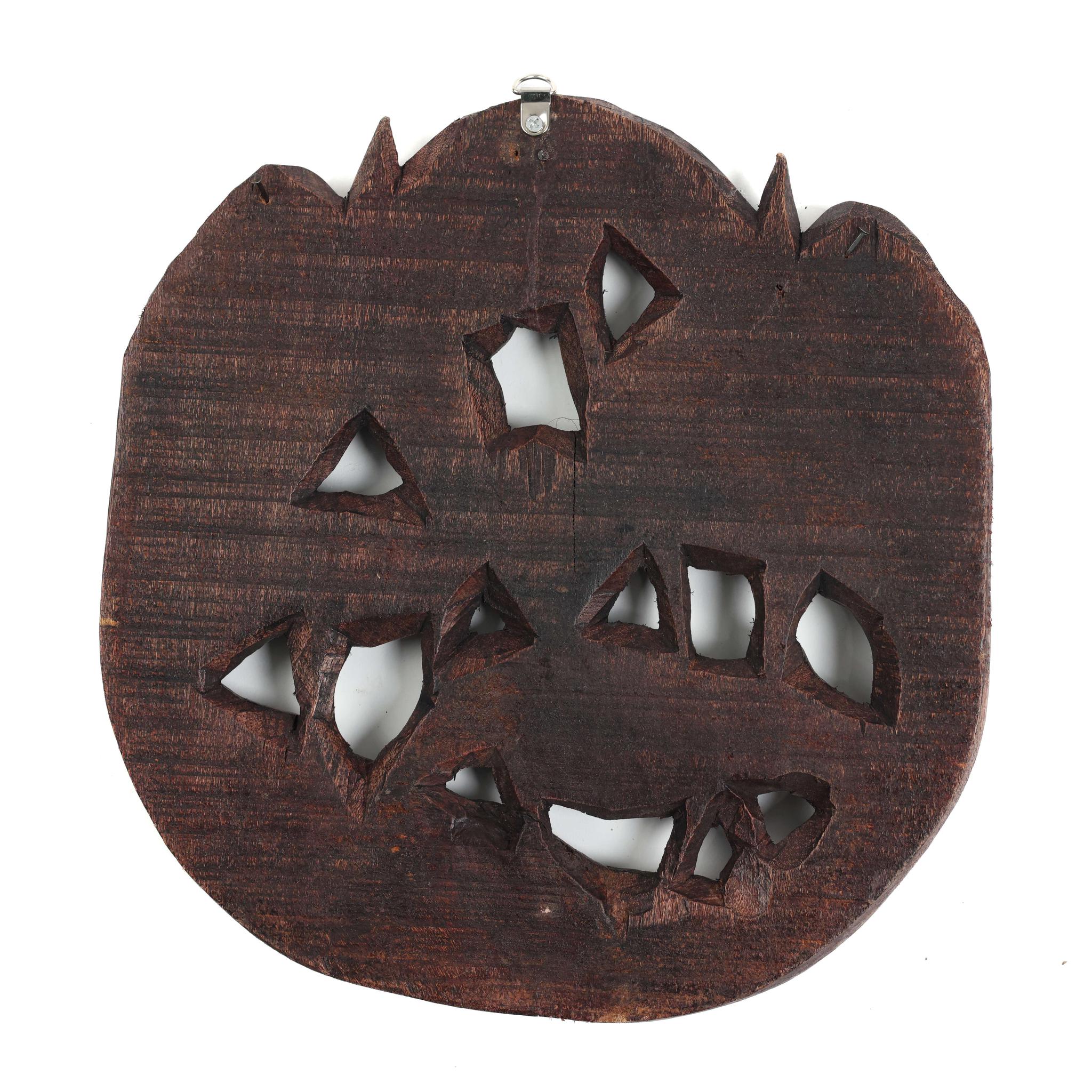 Circular Woodcarving Panel - Safari