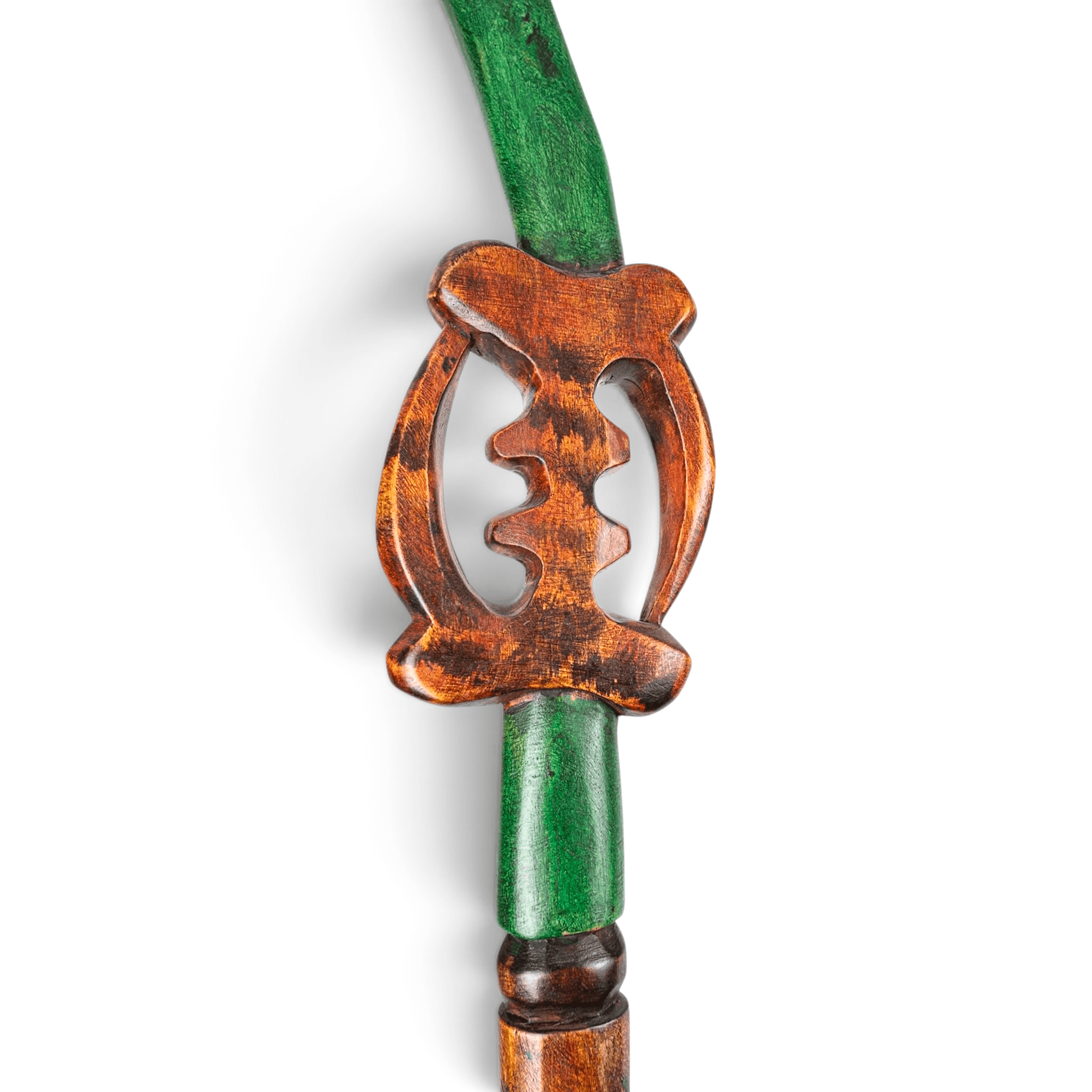 Gye Nyame Artisan Walking Stick – Hand-Carved Symbolic Heritage