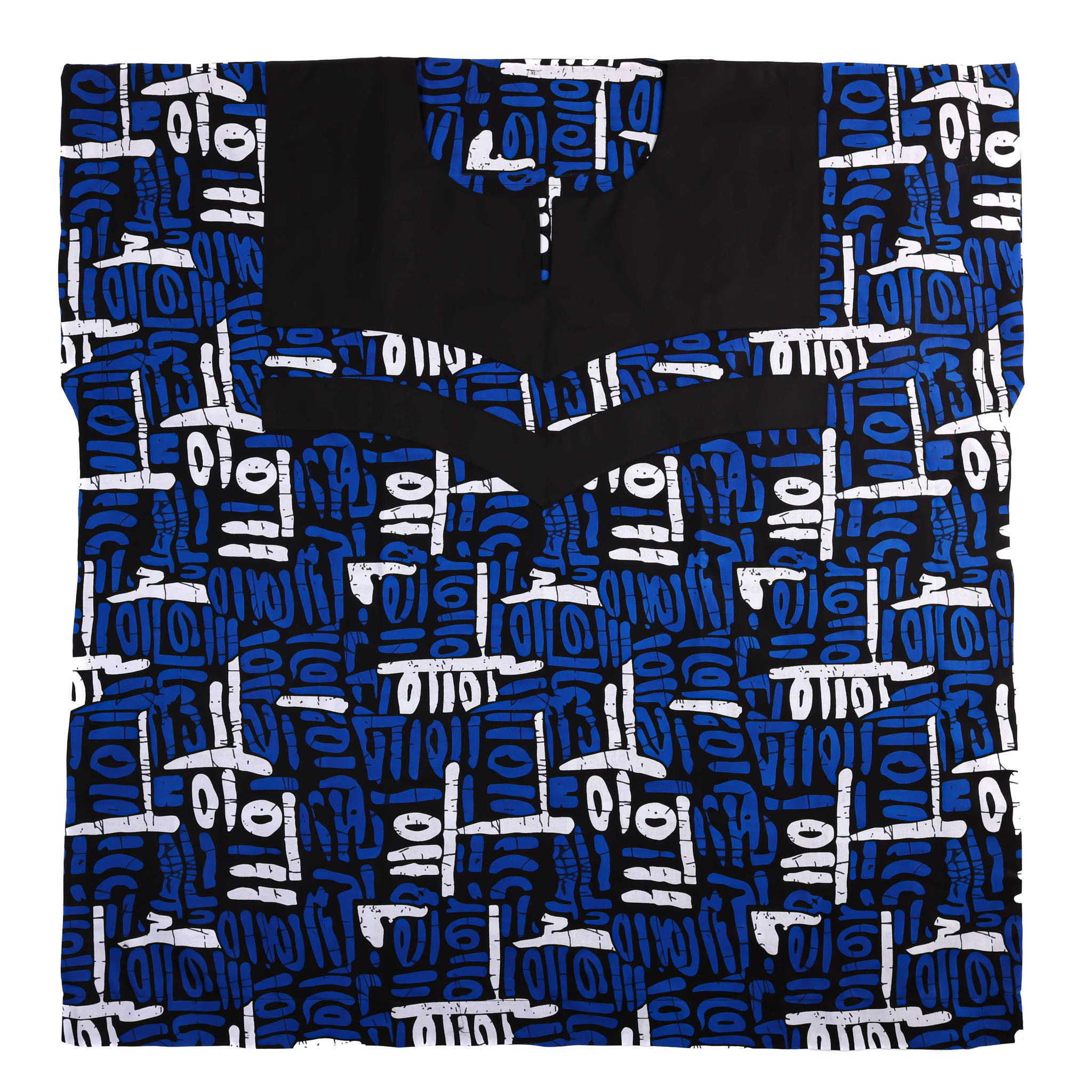 Blue & Black Women's Dashiki Set