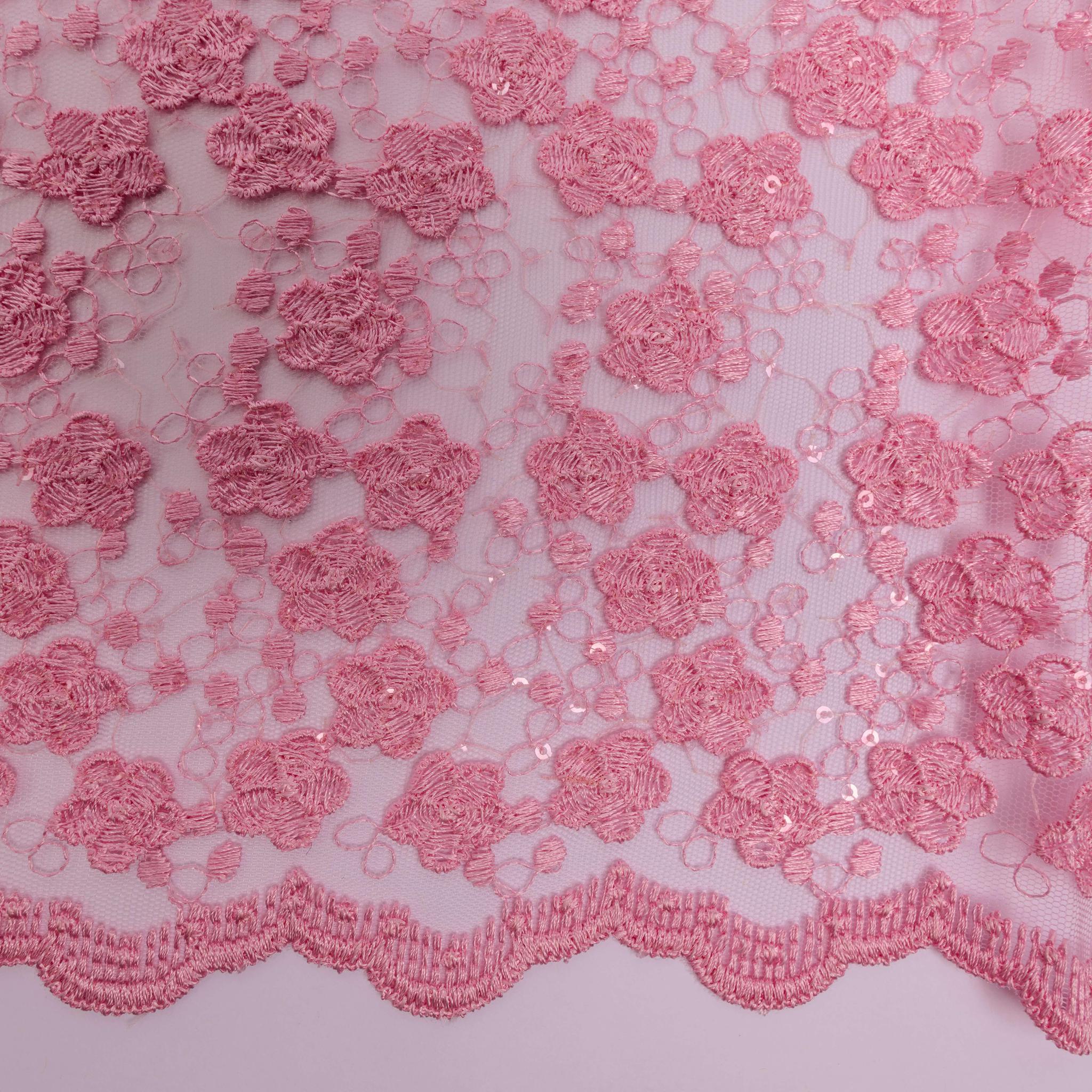 Pink Net Lace