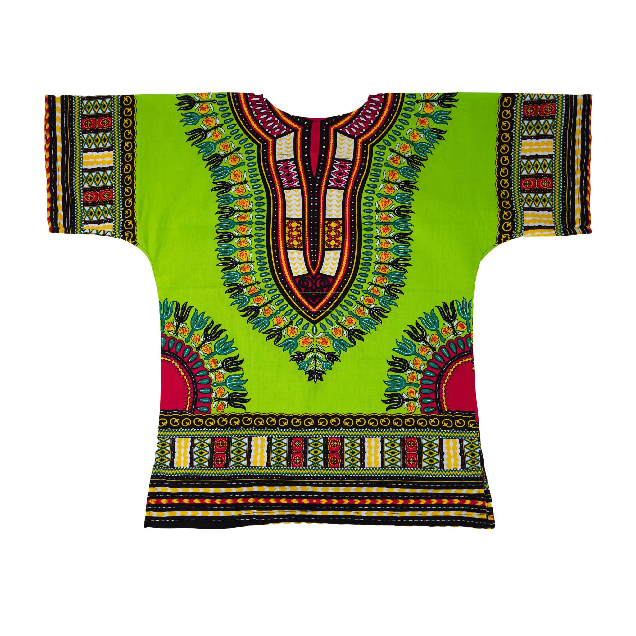 Neon Green - African Dashiki Shirt