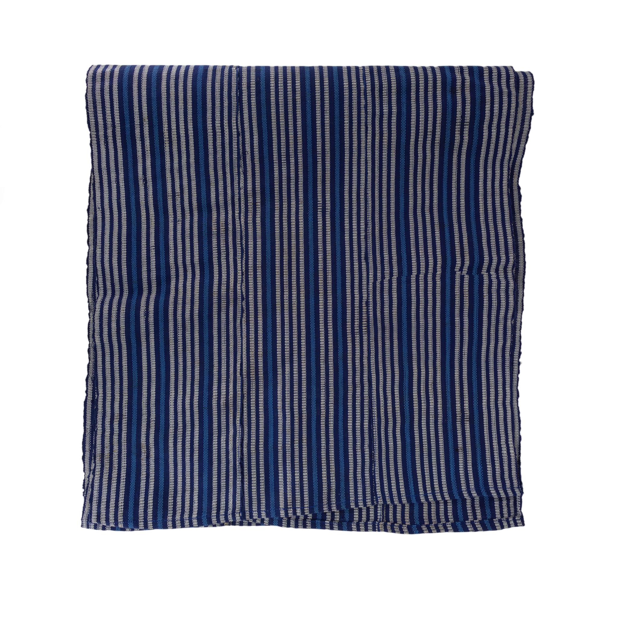 Aso Oke Gele - Headwrap - Blue & Sliver (Cotton)