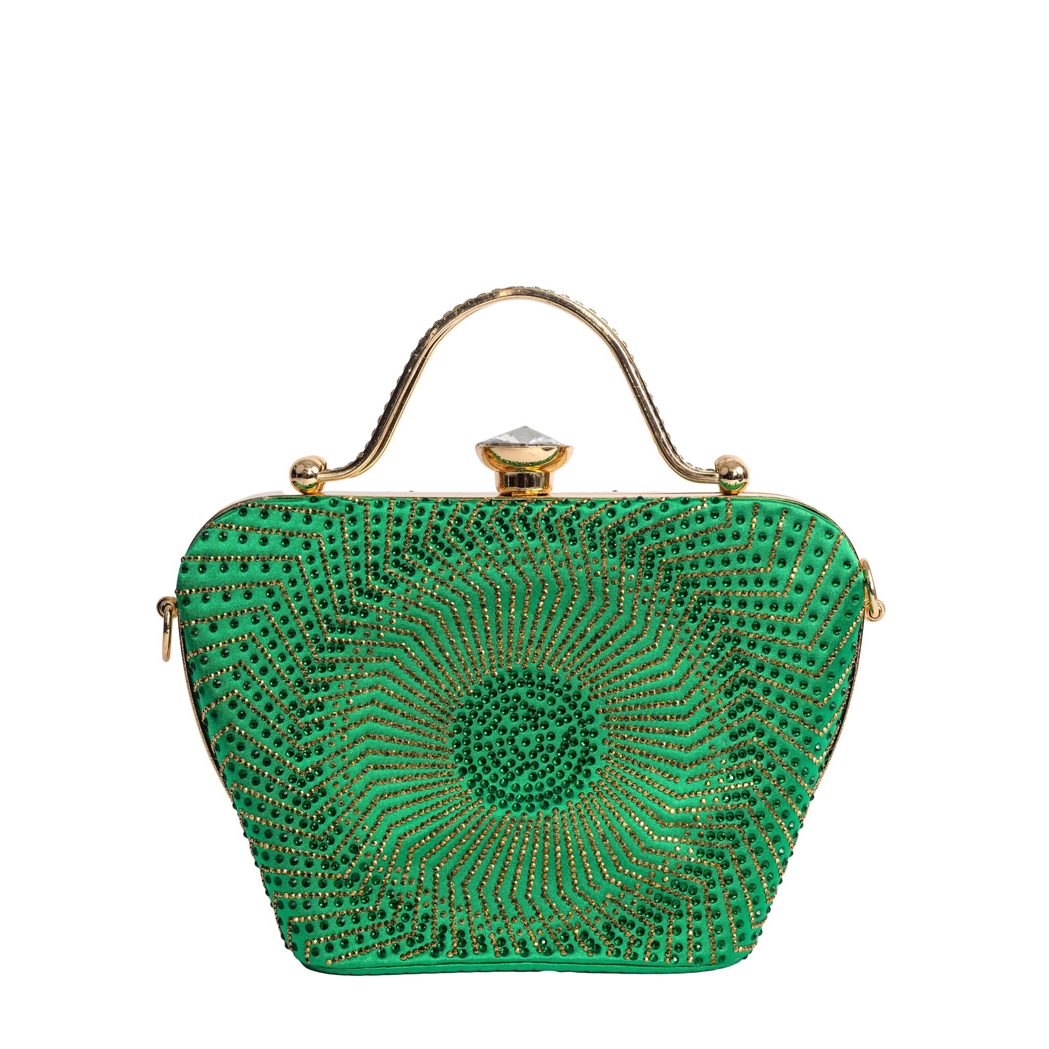 Green Iris Clutch Purse