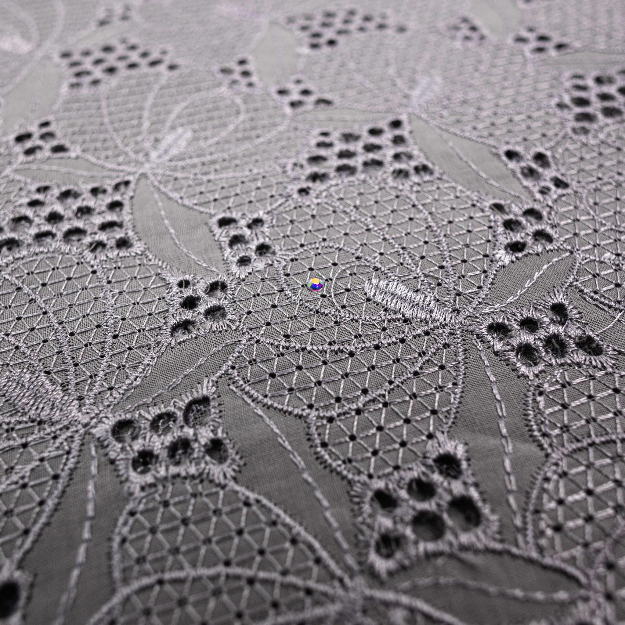 Gray Cotton Lace