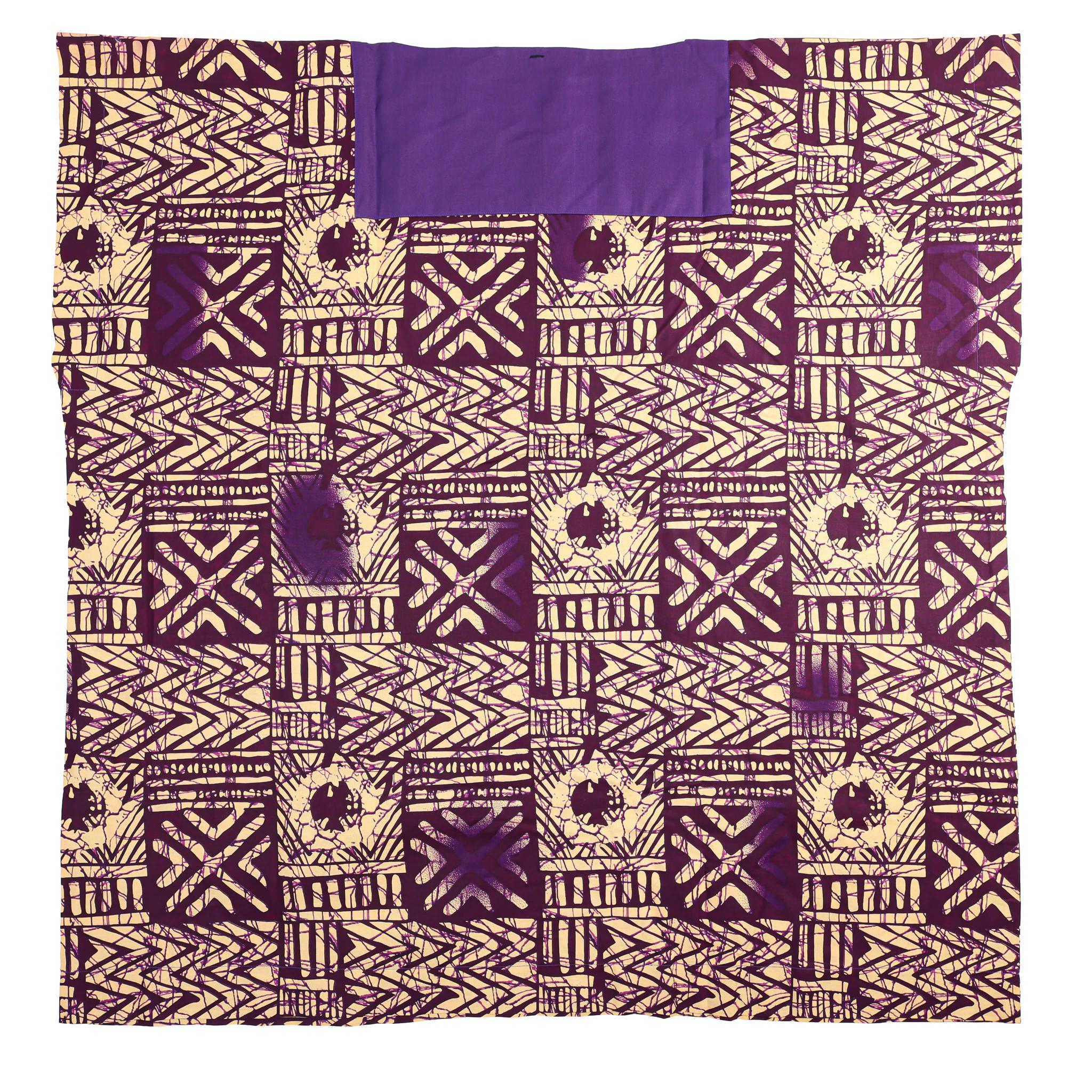 Purple & Cream Women's Dashiki Set