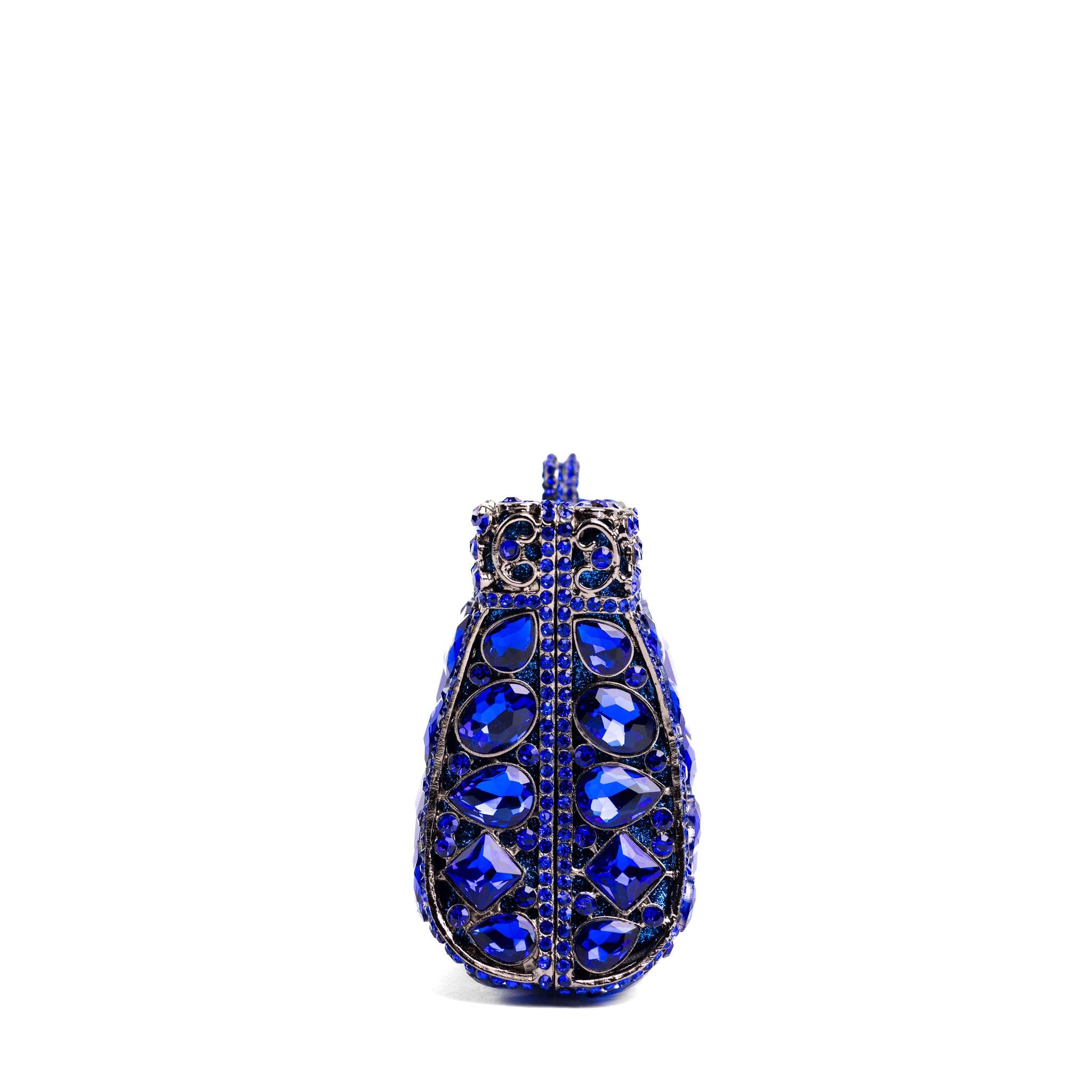 Blue Luminous Fusion Rhinestone Clutch Purse