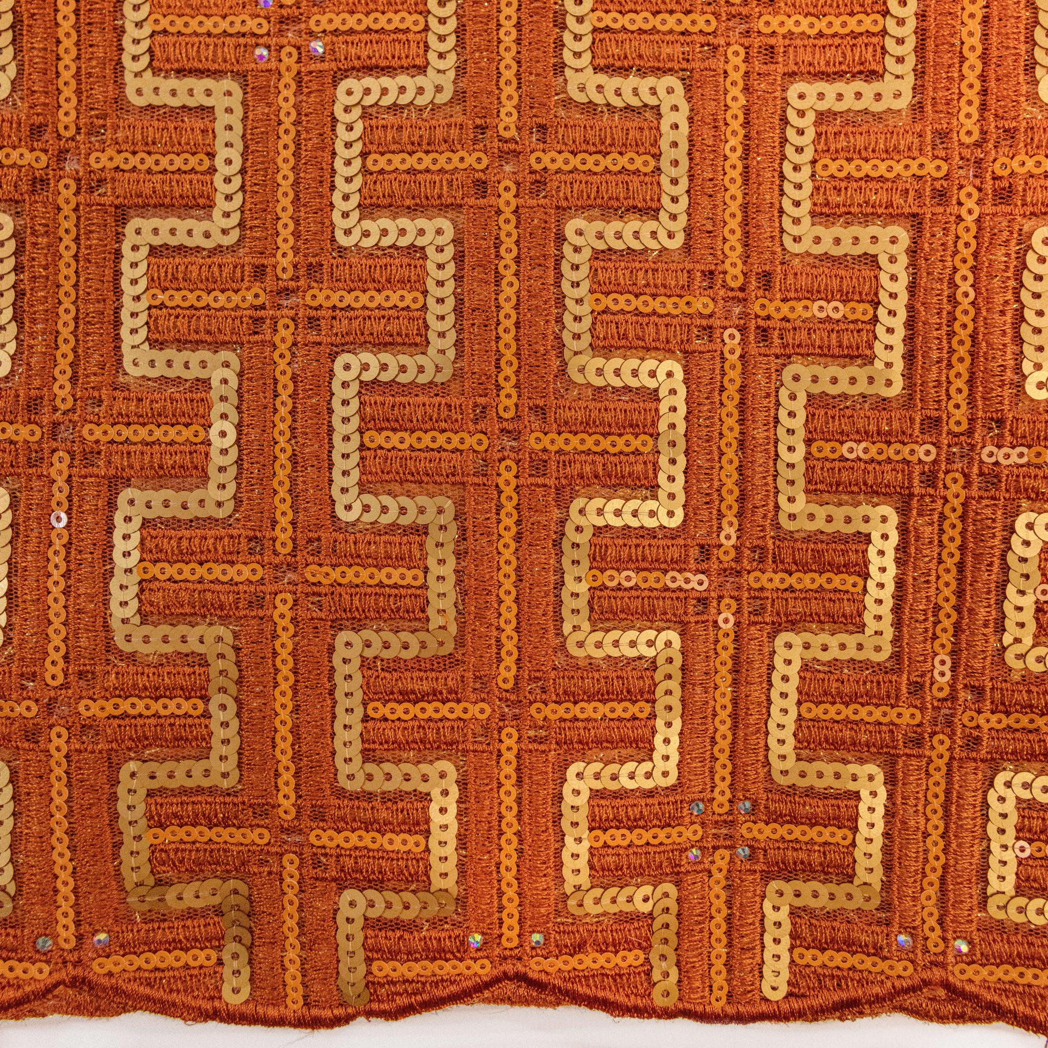 Orange Sequence Lace