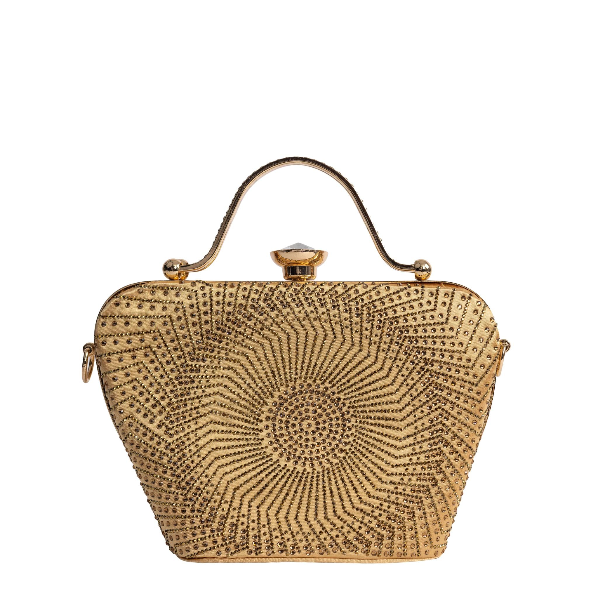 Gold Iris Clutch Purse