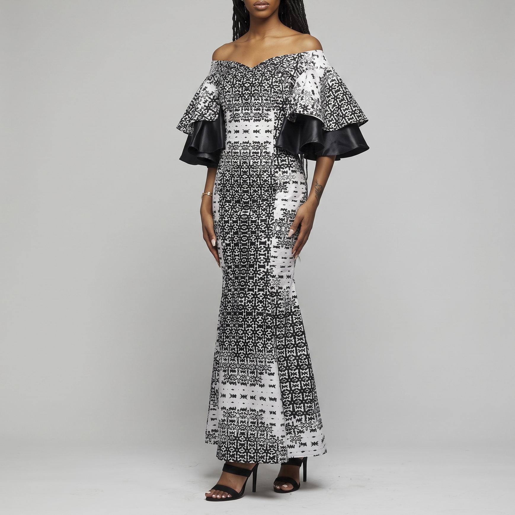 Women's Off-Shoulder Flair Dress