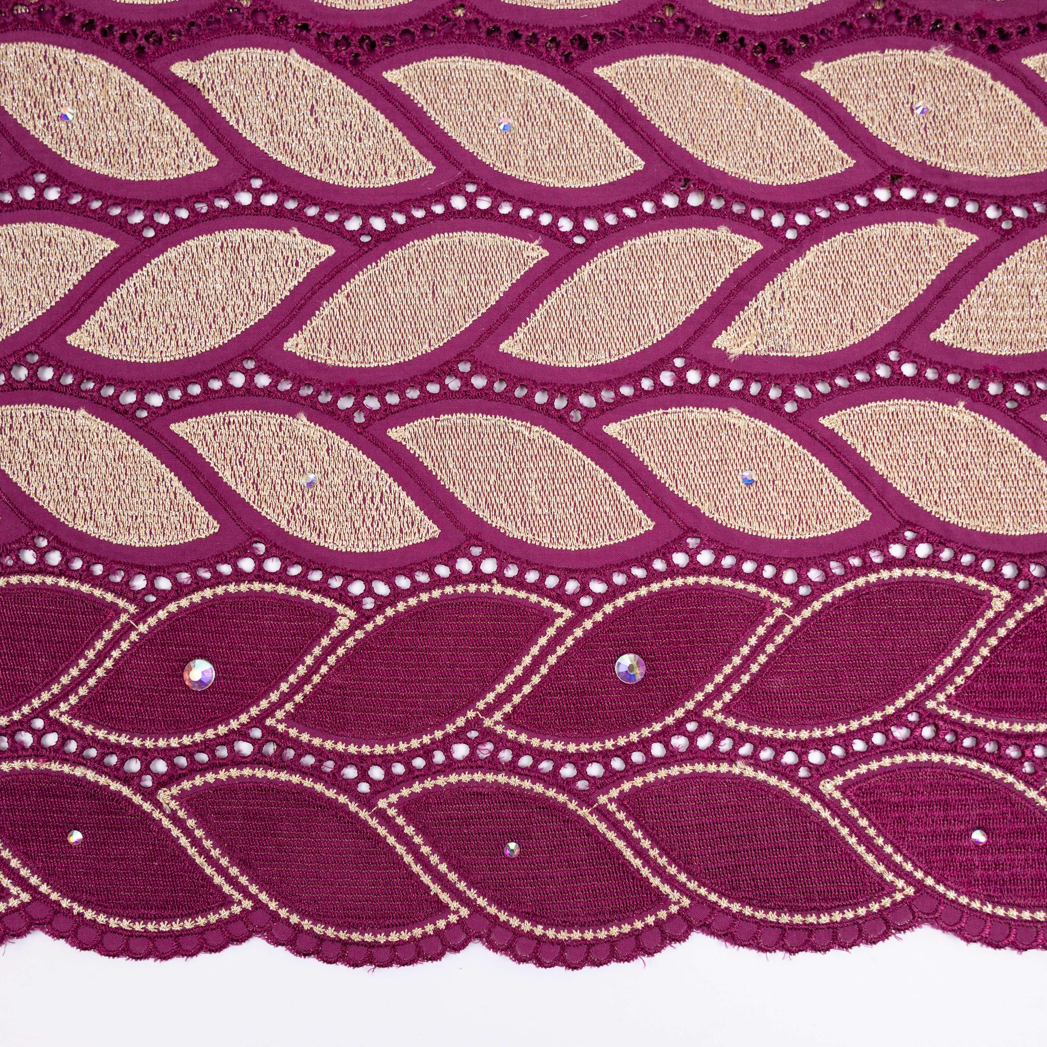 Wine Cotton Lace