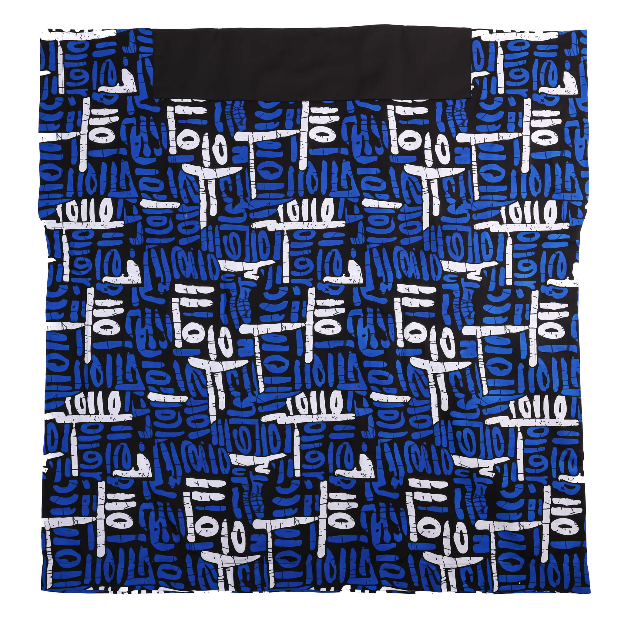 Blue & Black Women's Dashiki Set