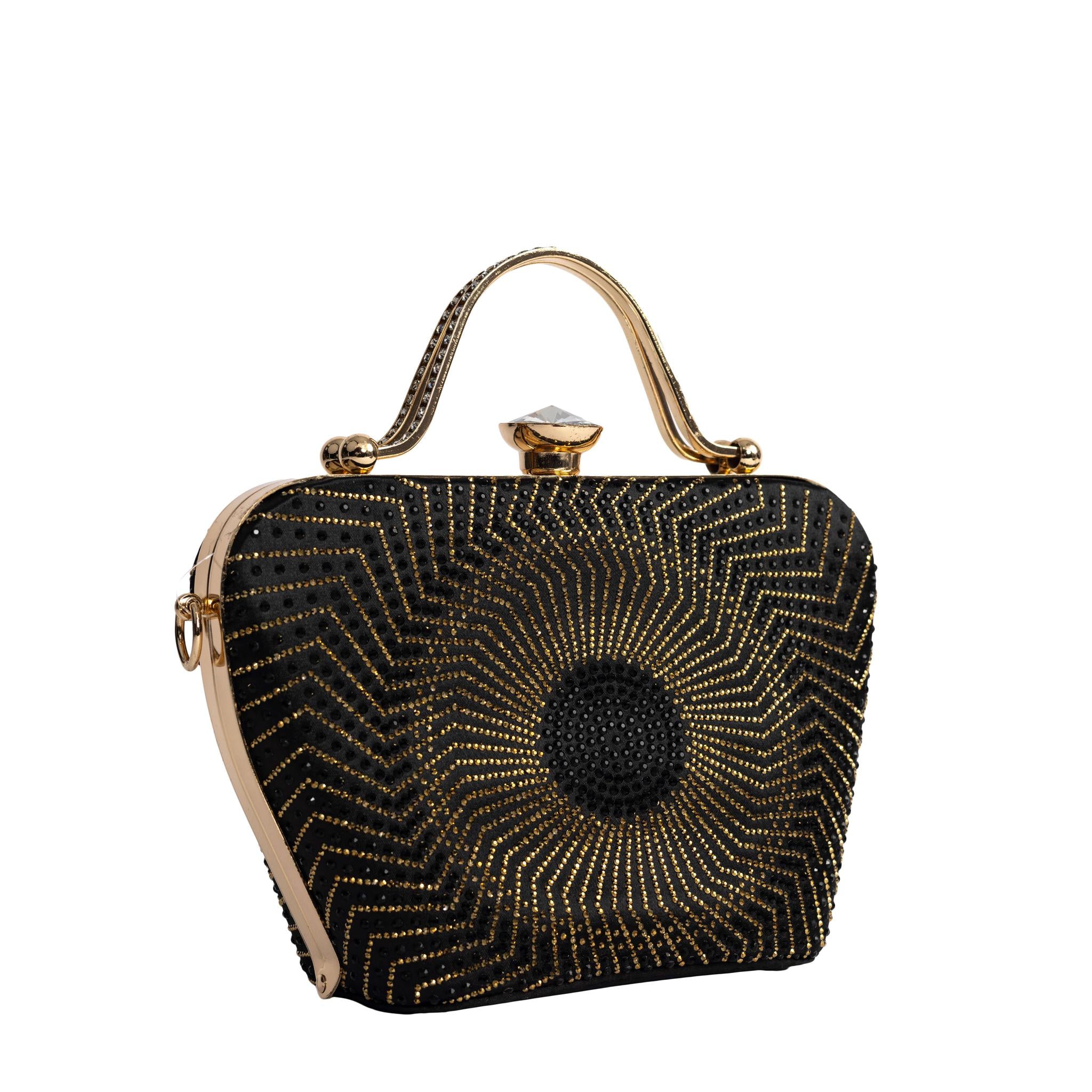 Black Iris Clutch Purse