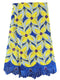 Blue & Yellow Unique Cotton Lace
