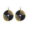 Circular Black Maasai Beaded Earrings