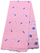 Pink & Blue hancut Cotton Lace