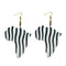 Zebra Stripped Wooden African Earrings