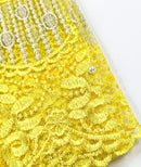 Yellow & Silver Net Lace