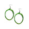 Green Horn Hoop Earrings