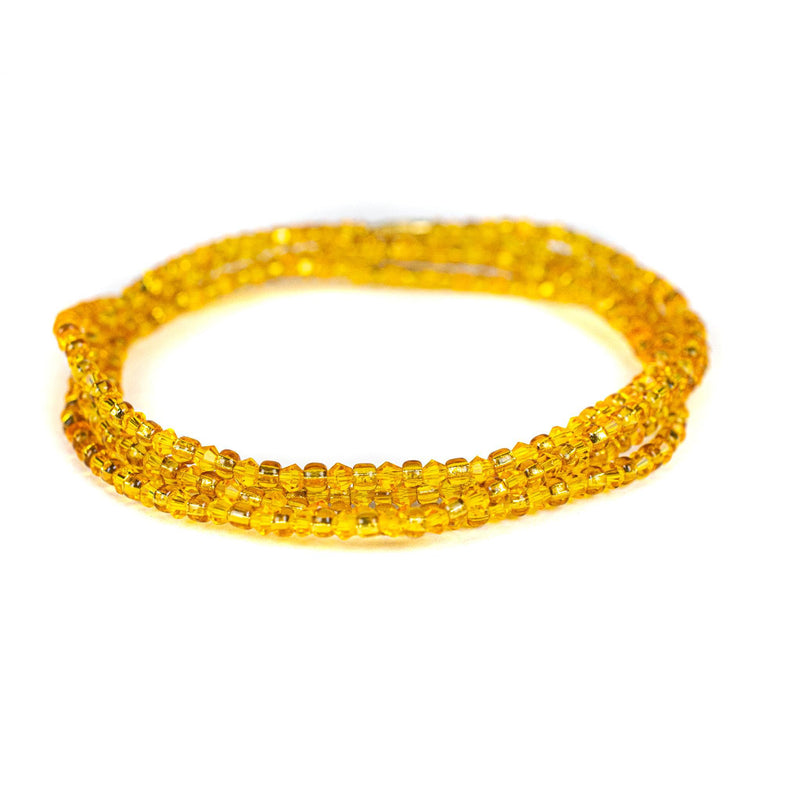 Yellow Shinny Clasp Waist Beads