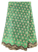 Green & Gold Cotton Lace