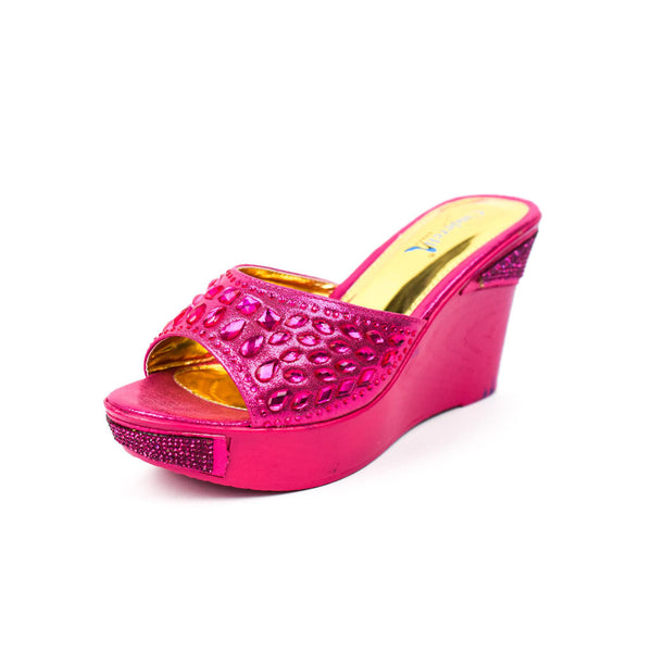 Pink Wedge Sandal Slippers