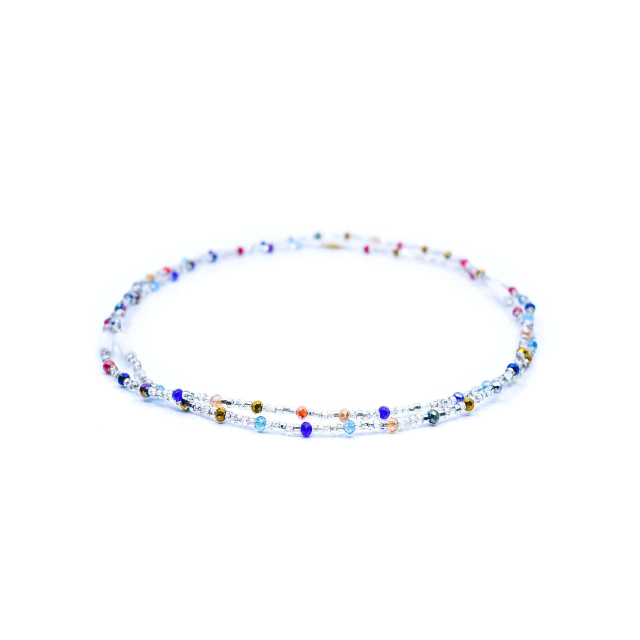 Clear Multicolored Waist Bead