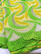 Yellow Silver & Green Cotton Swiss Lace
