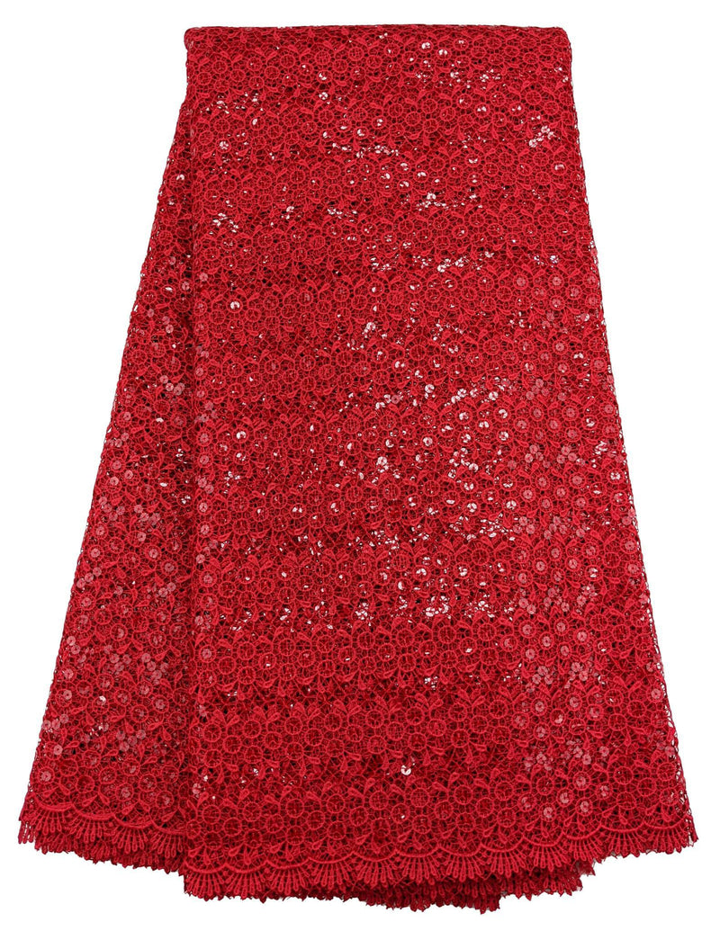 Red French/Net Lace