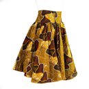 Yellow & Red Ankara Wax Skirt