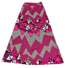 Pink & Black Print Long Skirt