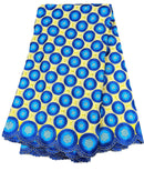 Yellow & Blue Unique Cotton Lace