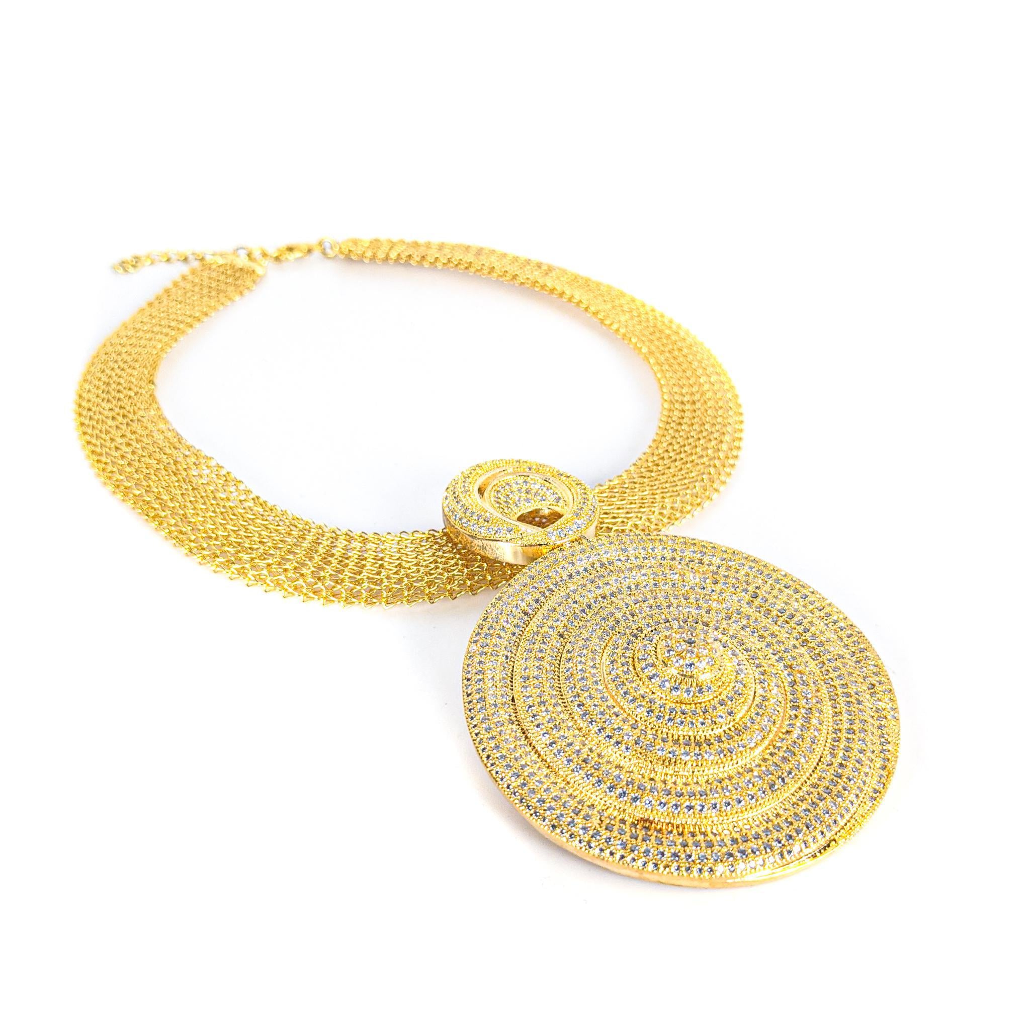 Gold Spiral Necklace Sets