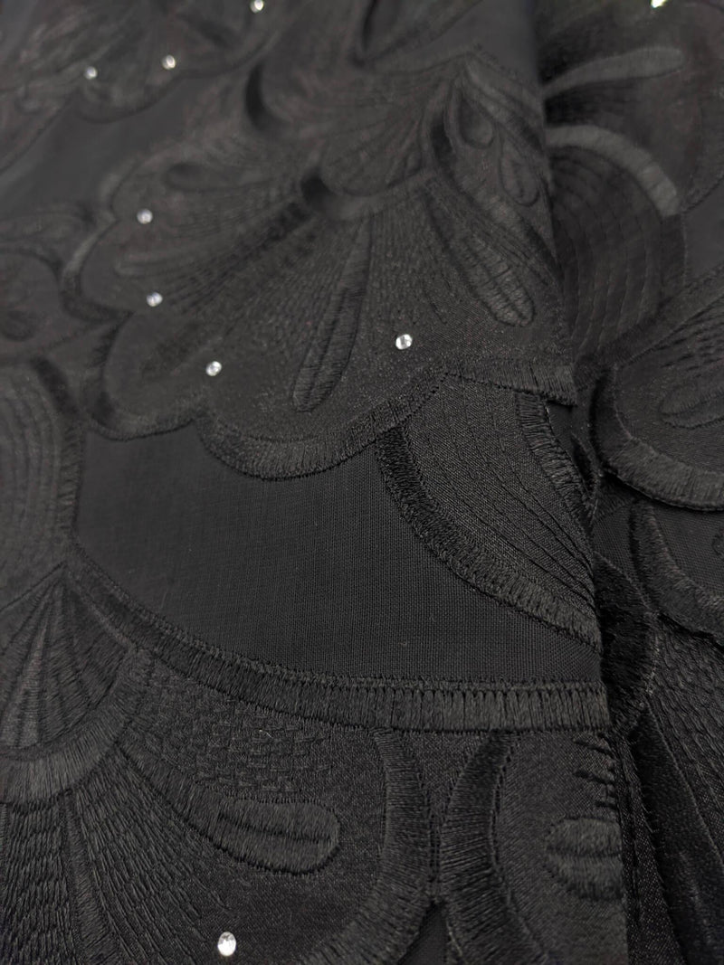 Black Unique Cotton Lace