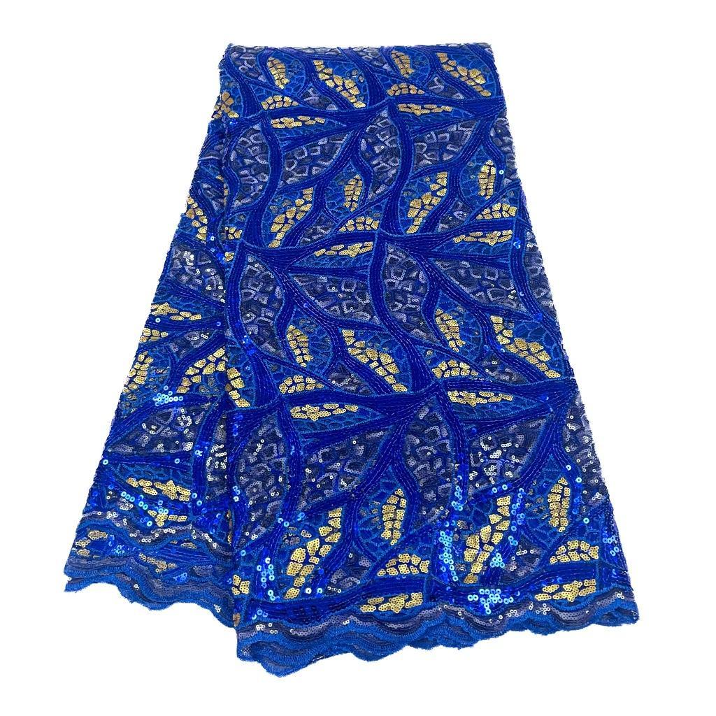 Blue Net Sequence Lace