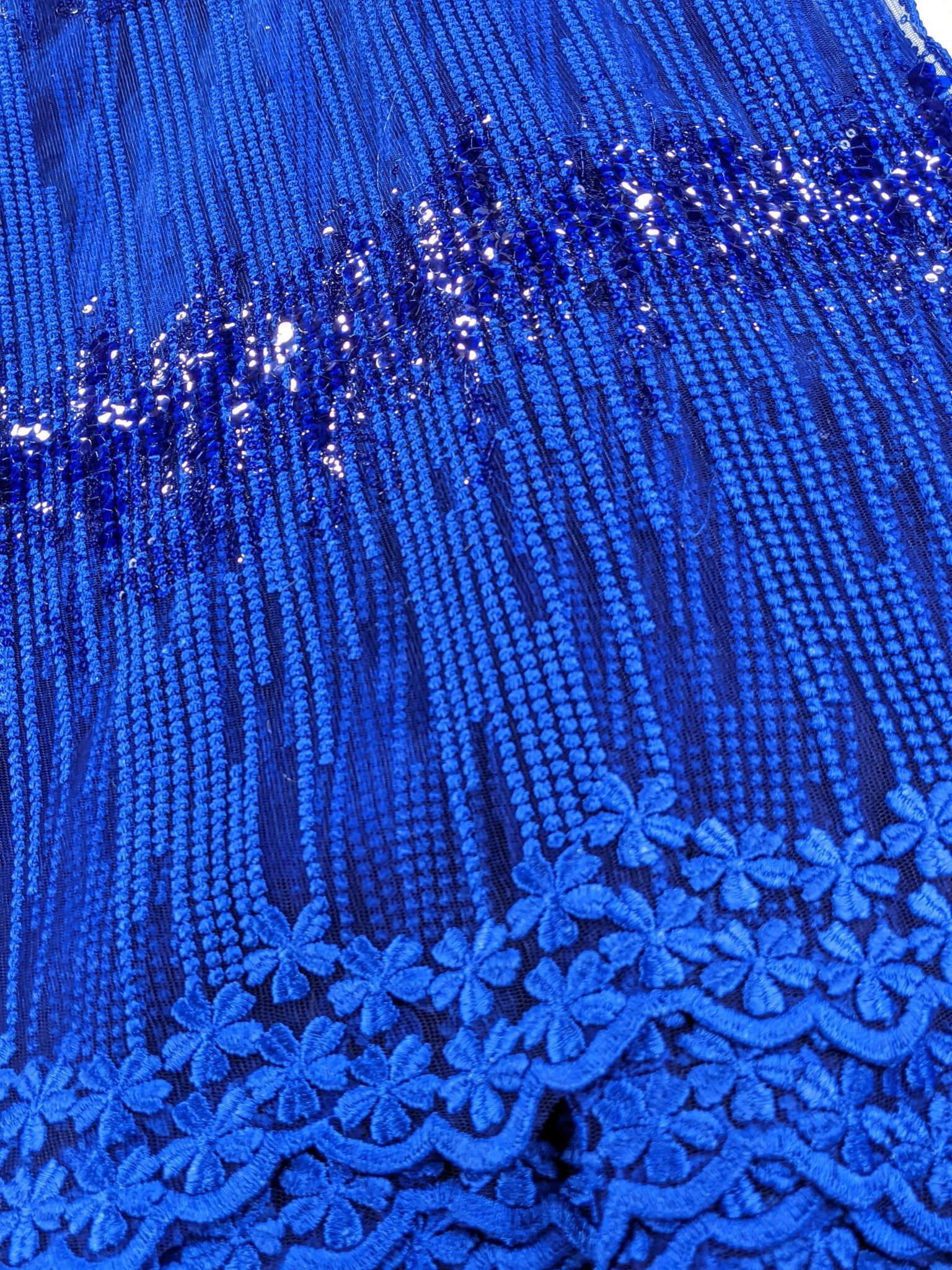 Blue Waterfall Net Lace