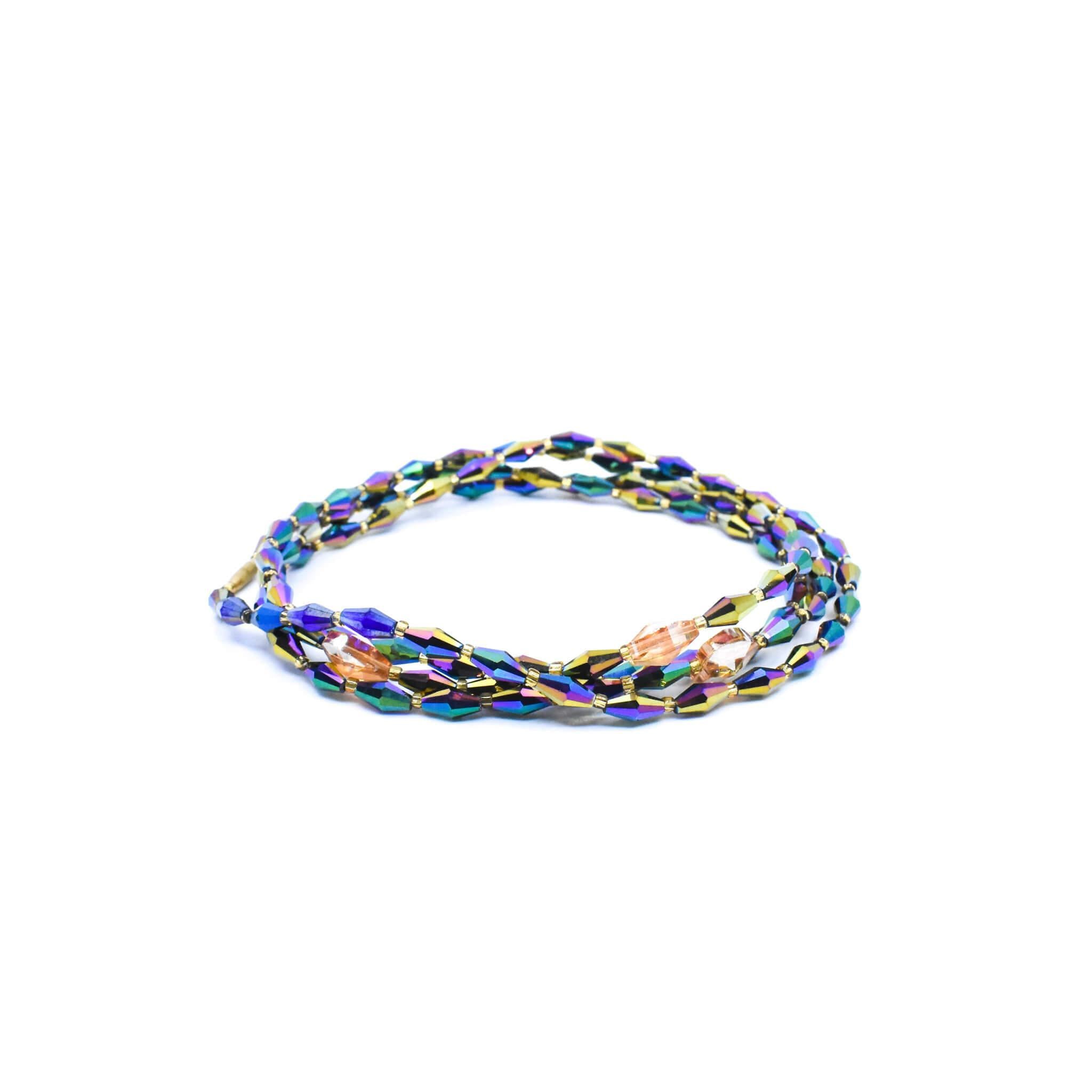 Chrome Glass Waist Beads