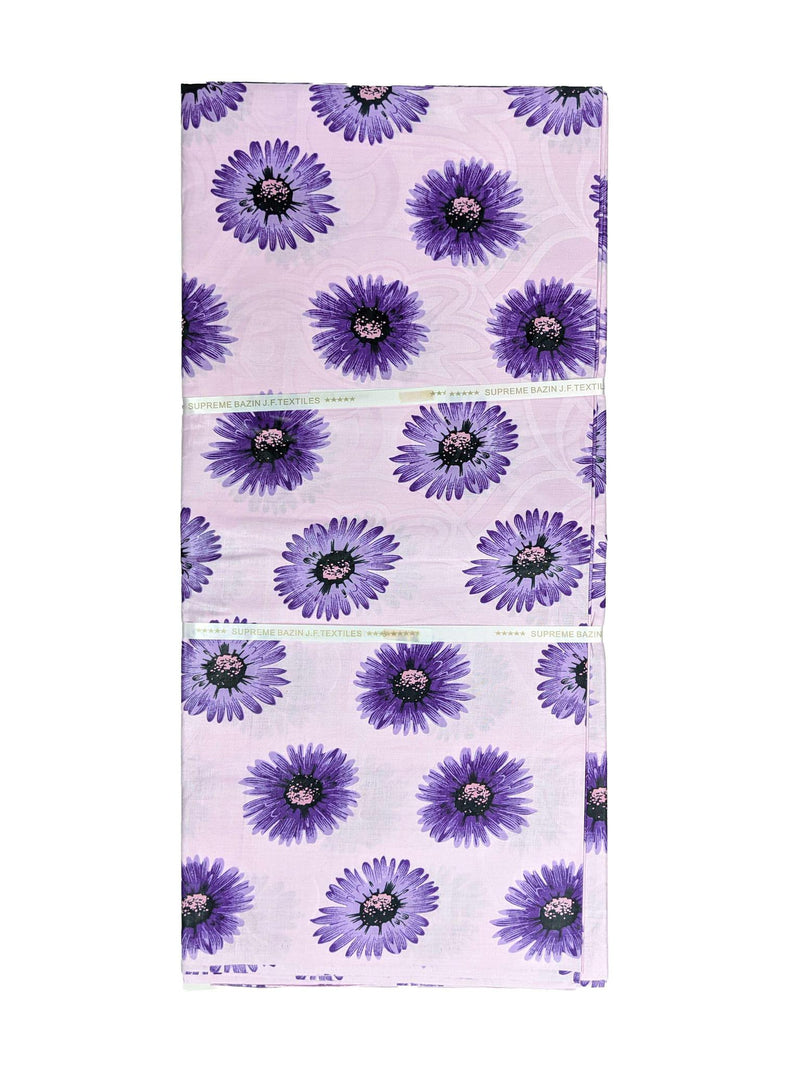 Purple Petal Bazin J.F Textiles