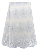 White & Silver Cotton Net Lace